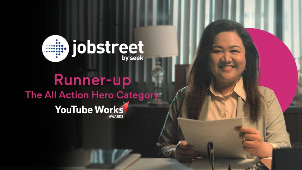 Jobstreet by SEEK named runner-up at the YouTube Works Awards Southeast Asia&nbsp;2023